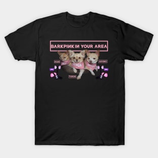 BarkPink in your area Pink Bandanas T-Shirt